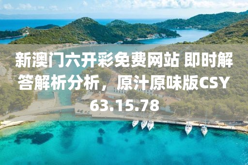 新澳门六开彩免费网站 即时解答解析分析，原汁原味版CSY63.15.78