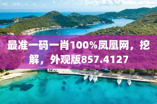 最准一码一肖100%凤凰网，挖解，外观版857.4127