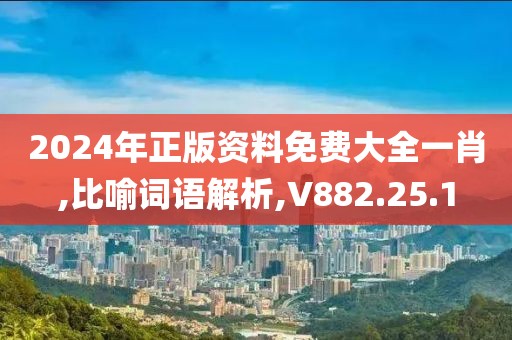 2024年正版资料免费大全一肖,比喻词语解析,V882.25.1