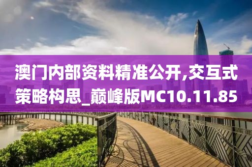 澳门内部资料精准公开,交互式策略构思_巅峰版MC10.11.85
