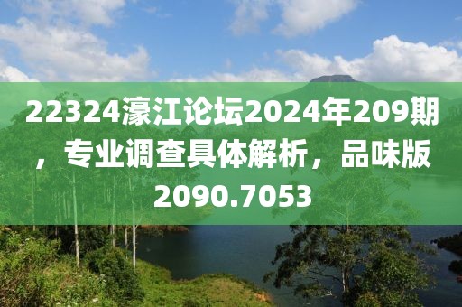 22324濠江论坛2024年209期，专业调查具体解析，品味版2090.7053
