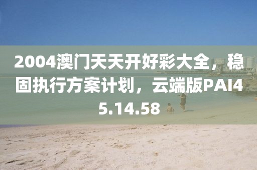 2004澳门天天开好彩大全，稳固执行方案计划，云端版PAI45.14.58