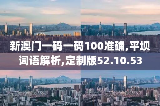 新澳门一码一码100准确,平坝词语解析,定制版52.10.53