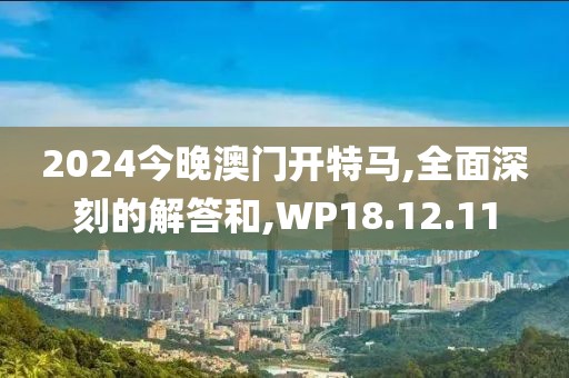 2024今晚澳门开特马,全面深刻的解答和,WP18.12.11