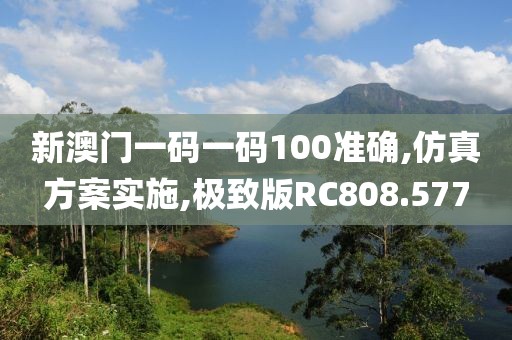 新澳门一码一码100准确,仿真方案实施,极致版RC808.577