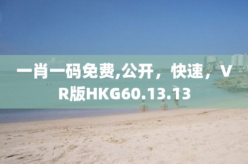 一肖一码免费,公开，快速，VR版HKG60.13.13