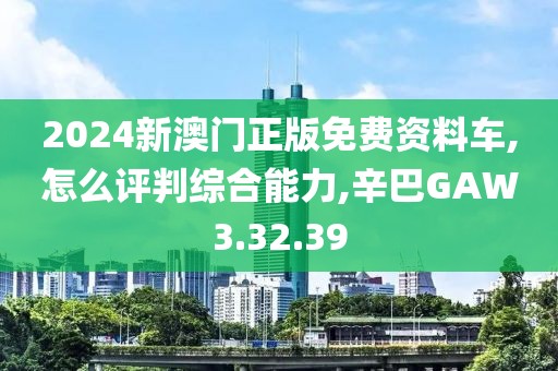 2024新澳门正版免费资料车,怎么评判综合能力,辛巴GAW3.32.39