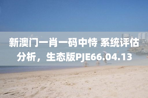 新澳门一肖一码中恃 系统评估分析，生态版PJE66.04.13