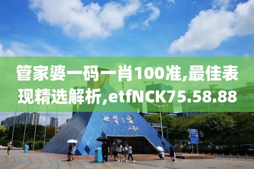 管家婆一码一肖100准,最佳表现精选解析,etfNCK75.58.88