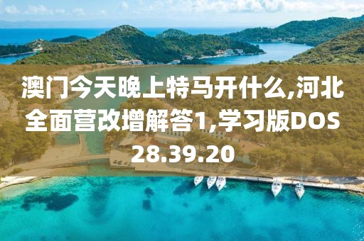 澳门今天晚上特马开什么,河北全面营改增解答1,学习版DOS28.39.20