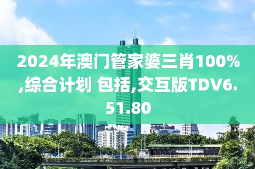 2024年澳门管家婆三肖100%,综合计划 包括,交互版TDV6.51.80