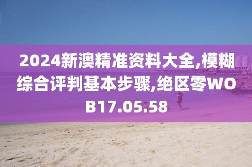 2024新澳精准资料大全,模糊综合评判基本步骤,绝区零WOB17.05.58
