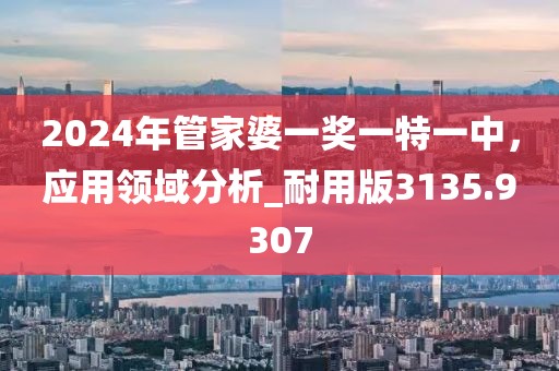 2024年管家婆一奖一特一中，应用领域分析_耐用版3135.9307