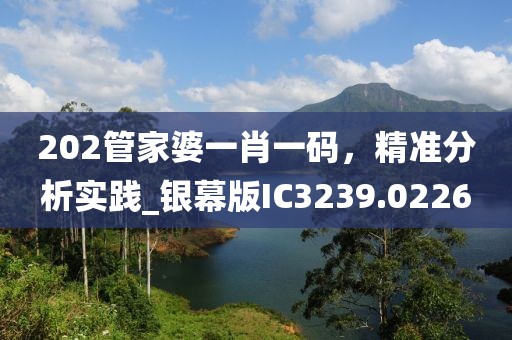 202管家婆一肖一码，精准分析实践_银幕版IC3239.0226