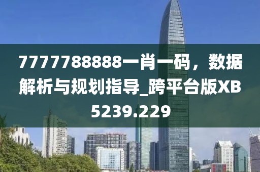 7777788888一肖一码，数据解析与规划指导_跨平台版XB5239.229