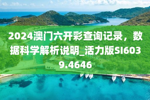 2024澳门六开彩查询记录，数据科学解析说明_活力版SI6039.4646