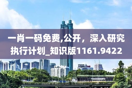 一肖一码免费,公开，深入研究执行计划_知识版1161.9422