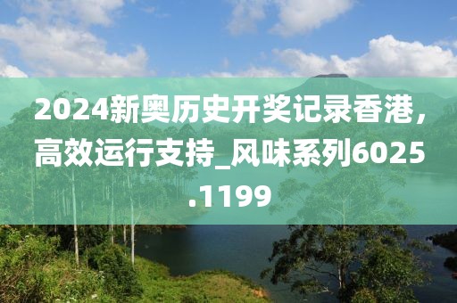 2024新奥历史开奖记录香港，高效运行支持_风味系列6025.1199
