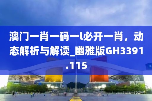 澳门一肖一码一l必开一肖，动态解析与解读_幽雅版GH3391.115