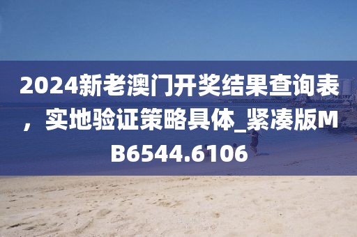 2024新老澳门开奖结果查询表，实地验证策略具体_紧凑版MB6544.6106