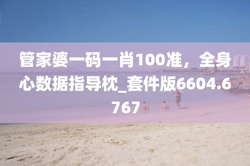 管家婆一码一肖100准，全身心数据指导枕_套件版6604.6767