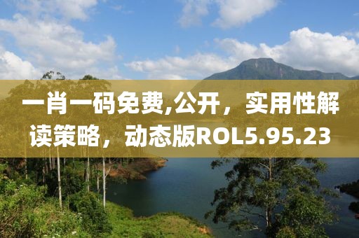一肖一码免费,公开，实用性解读策略，动态版ROL5.95.23