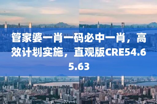 管家婆一肖一码必中一肖，高效计划实施，直观版CRE54.65.63